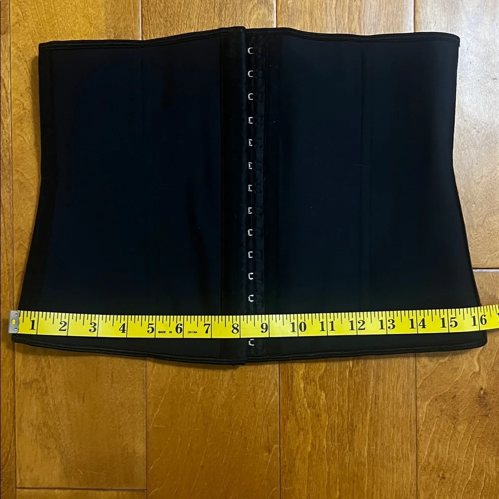 YIANNA Black Corset Size L Whimsigoth Grunge Renaissance Waist Trainer Festival - Picture 6 of 10